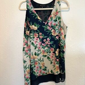 Zac & Rachel Floral V-Neck Blouse